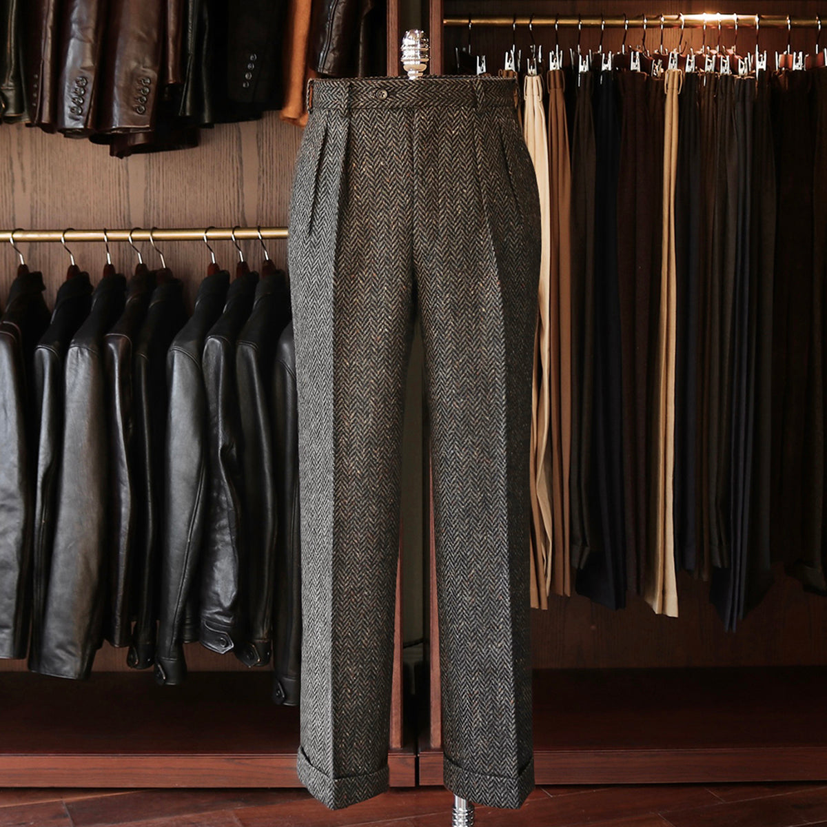 FORT W.BILL Herringbone Tweed col.Gray