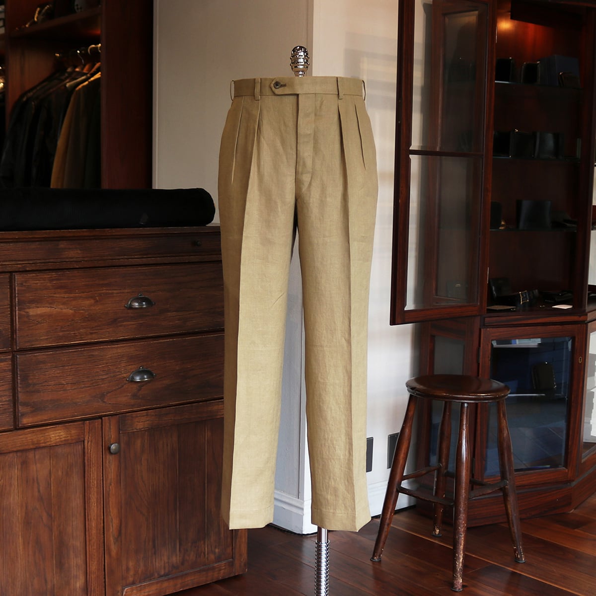 FORT - Herringbone Linen col.Beige