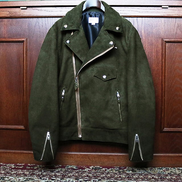 BRANCH Sheepskin Suede col.Dark Olive