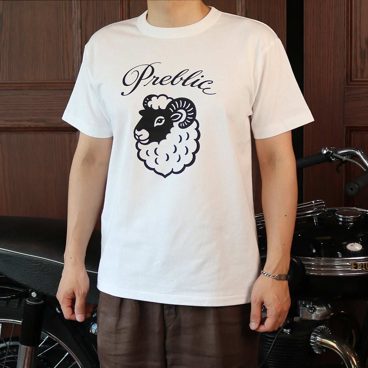 BLACK FACE T-SHIRT col.White