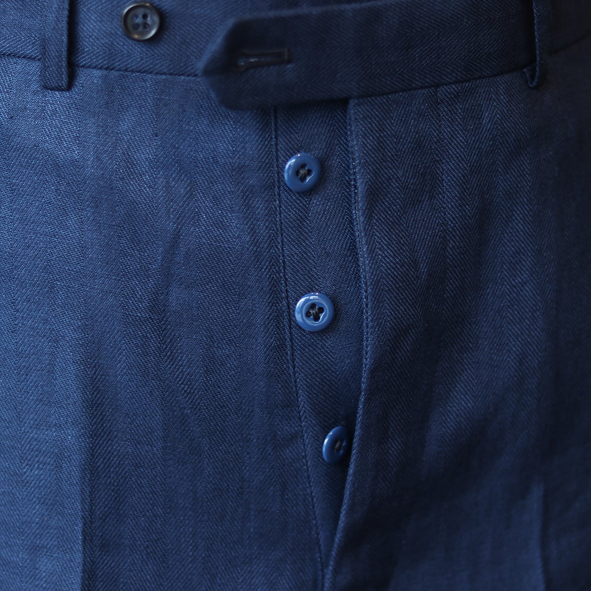 BANSE - Herringbone Linen col.Navy