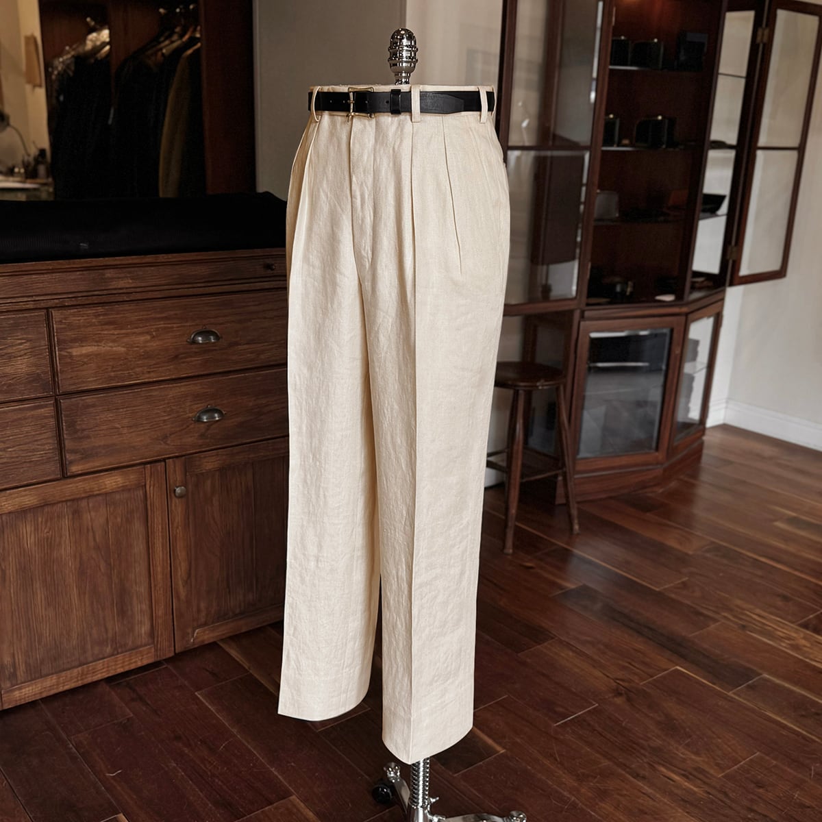 FORT - Herringbone Linen col.Ivory