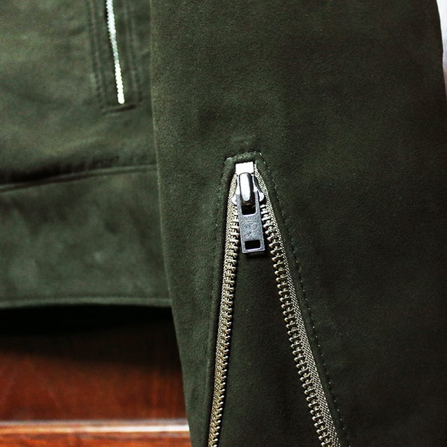 BRANCH Sheepskin Suede col.Dark Olive