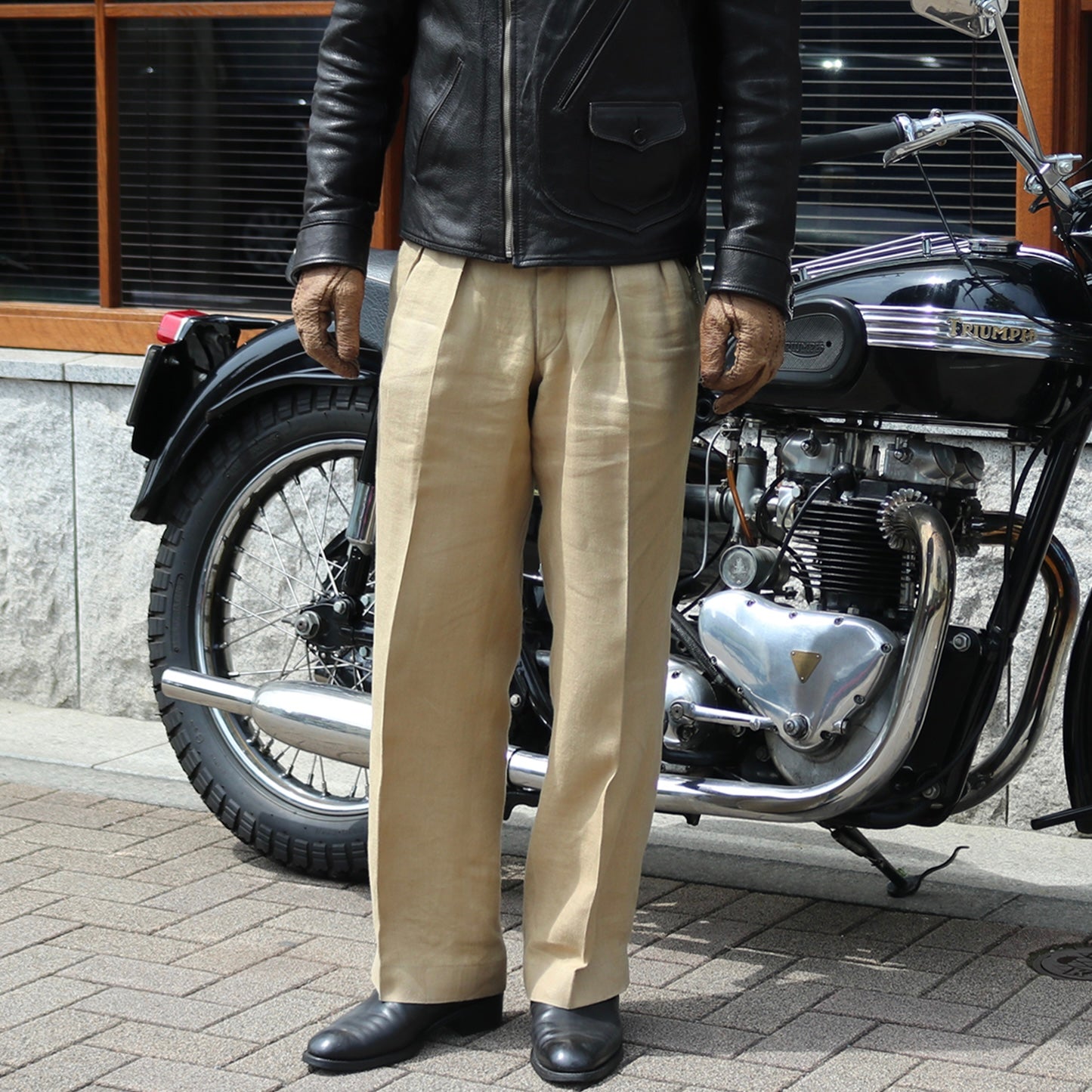 FORT - Herringbone Linen col.Beige