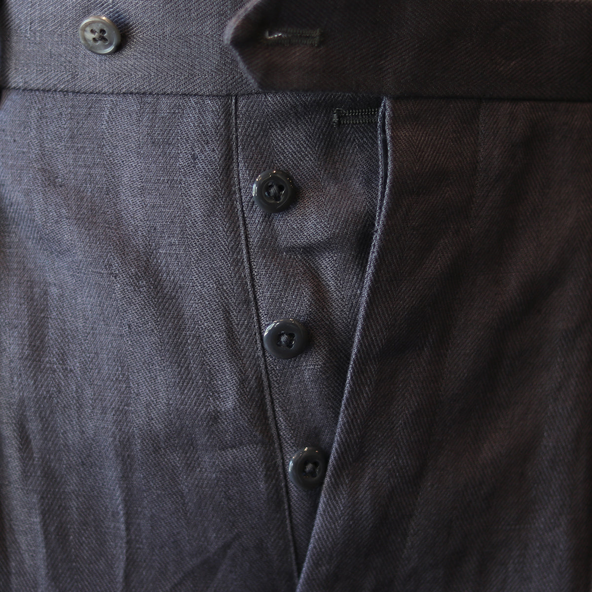 FORT - Herringbone Linen col.Dark Gray