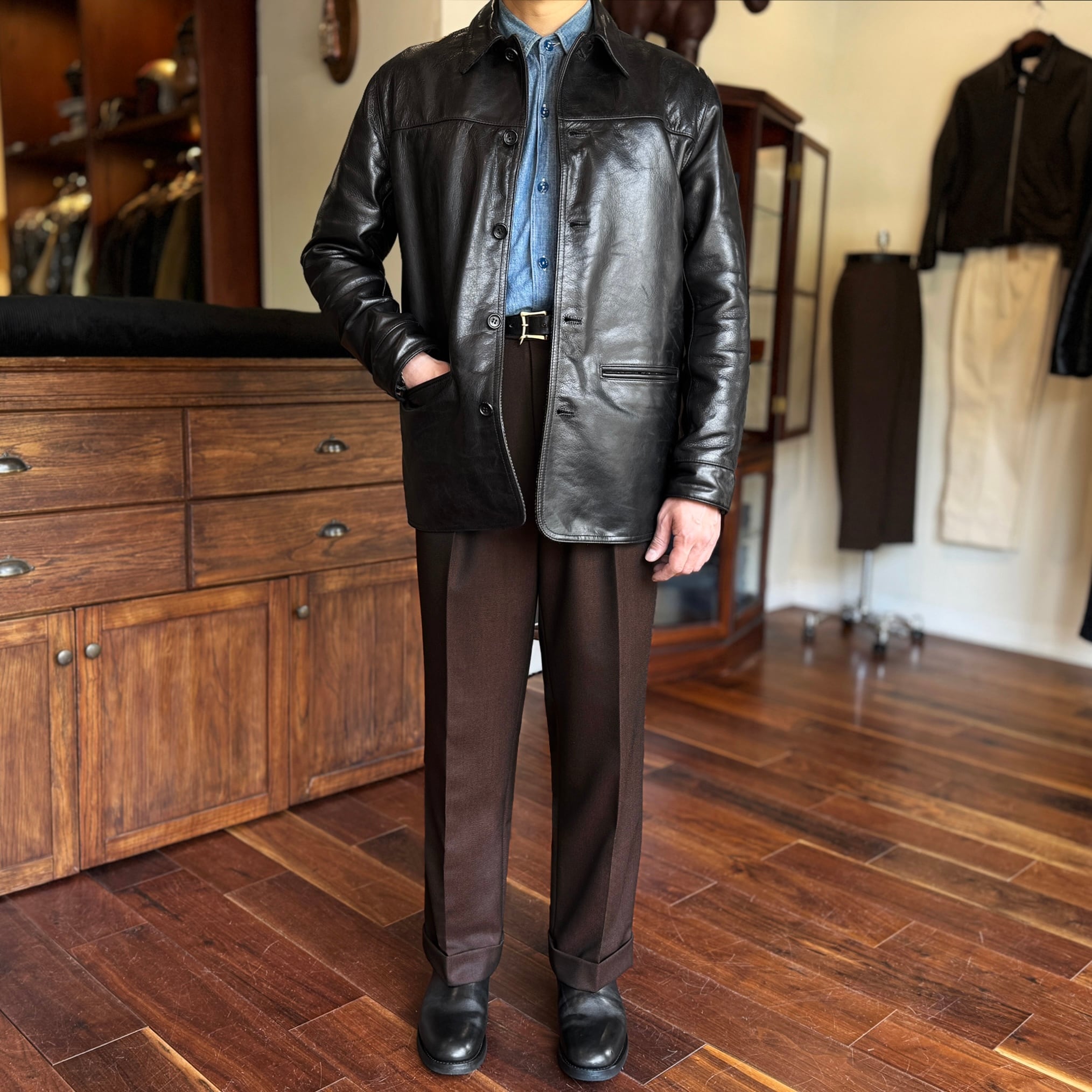 CRANK Horsehide col.Black