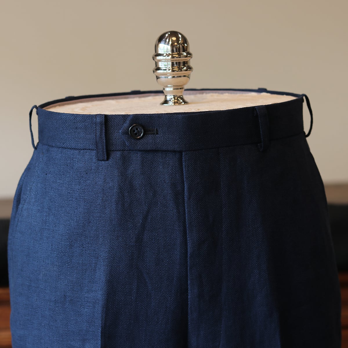 BANSE - Herringbone Linen col.Navy