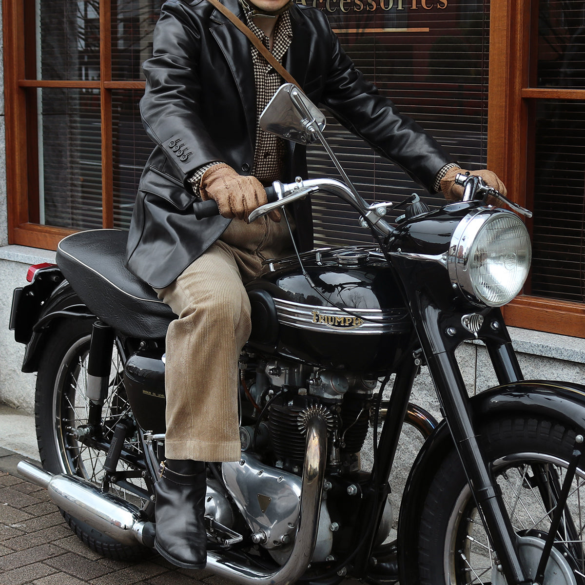 cavaletta 羊革 短丈ジャケット F 黒 BUNCH Vacchetta Horsehide