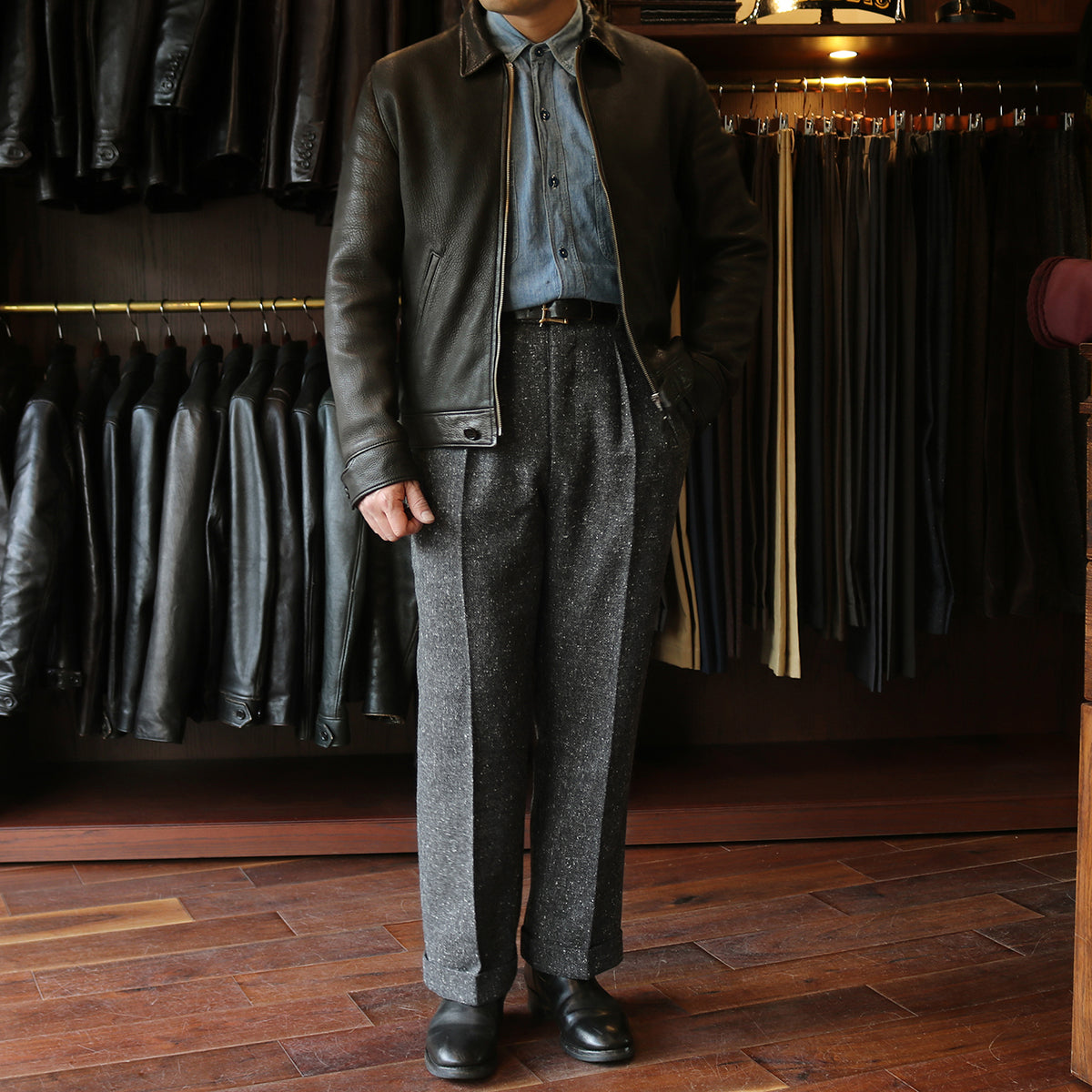 FORT W.BILL Marbling Tweed col.Gray