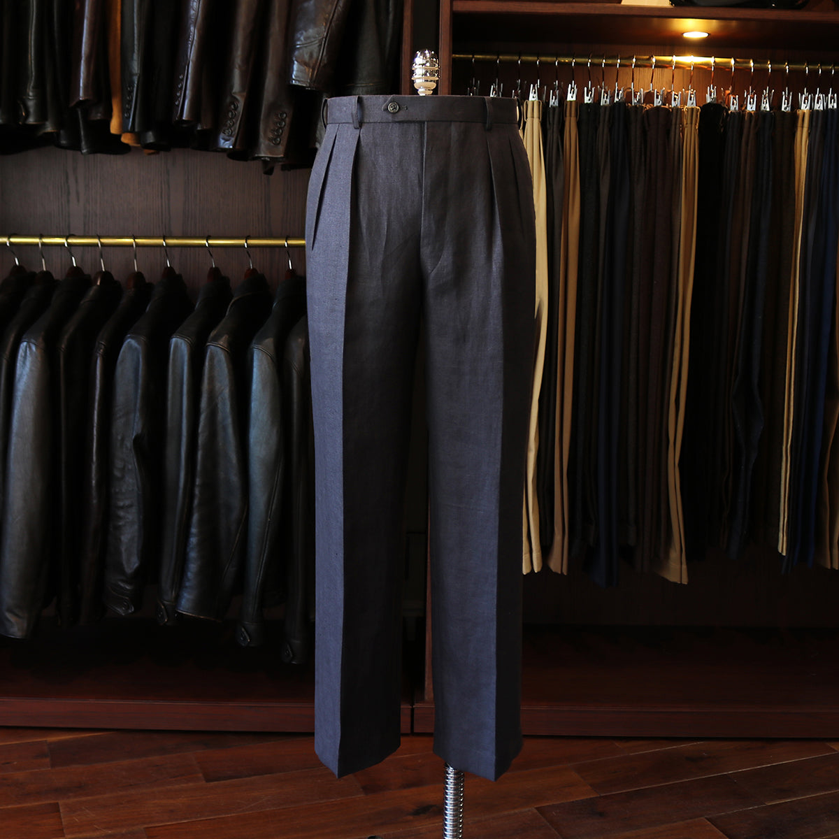 FORT - Herringbone Linen col.Dark Gray