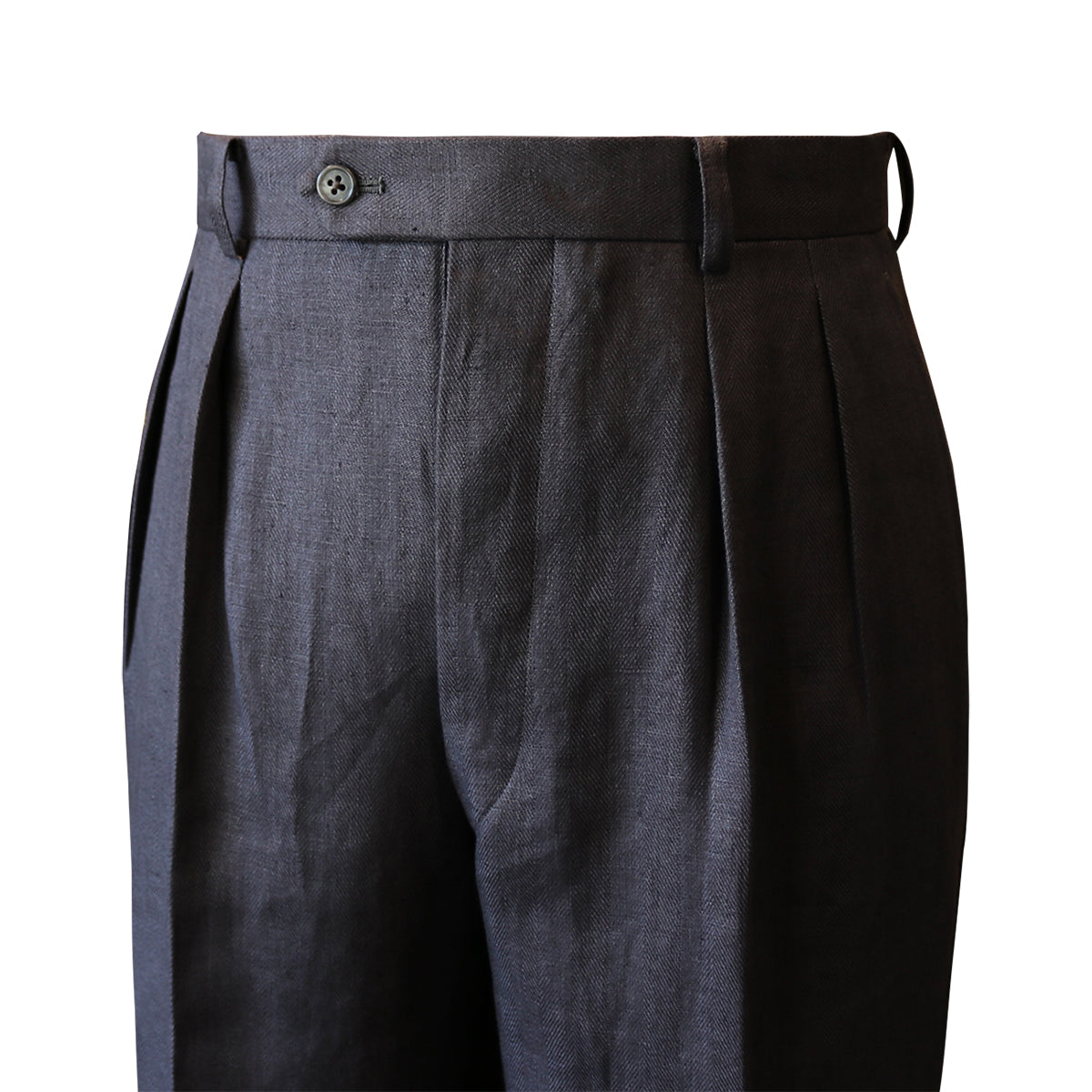 FORT - Herringbone Linen col.Dark Gray