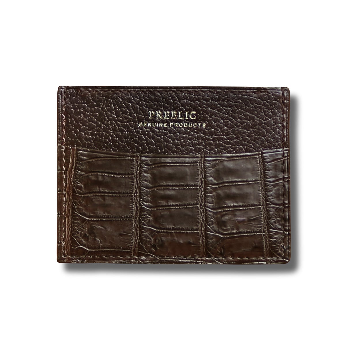 PLET - Saddle Pull-Up x Crocodile col.Dark Brown