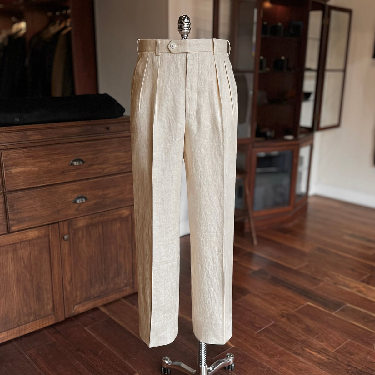 FORT - Herringbone Linen col.Ivory