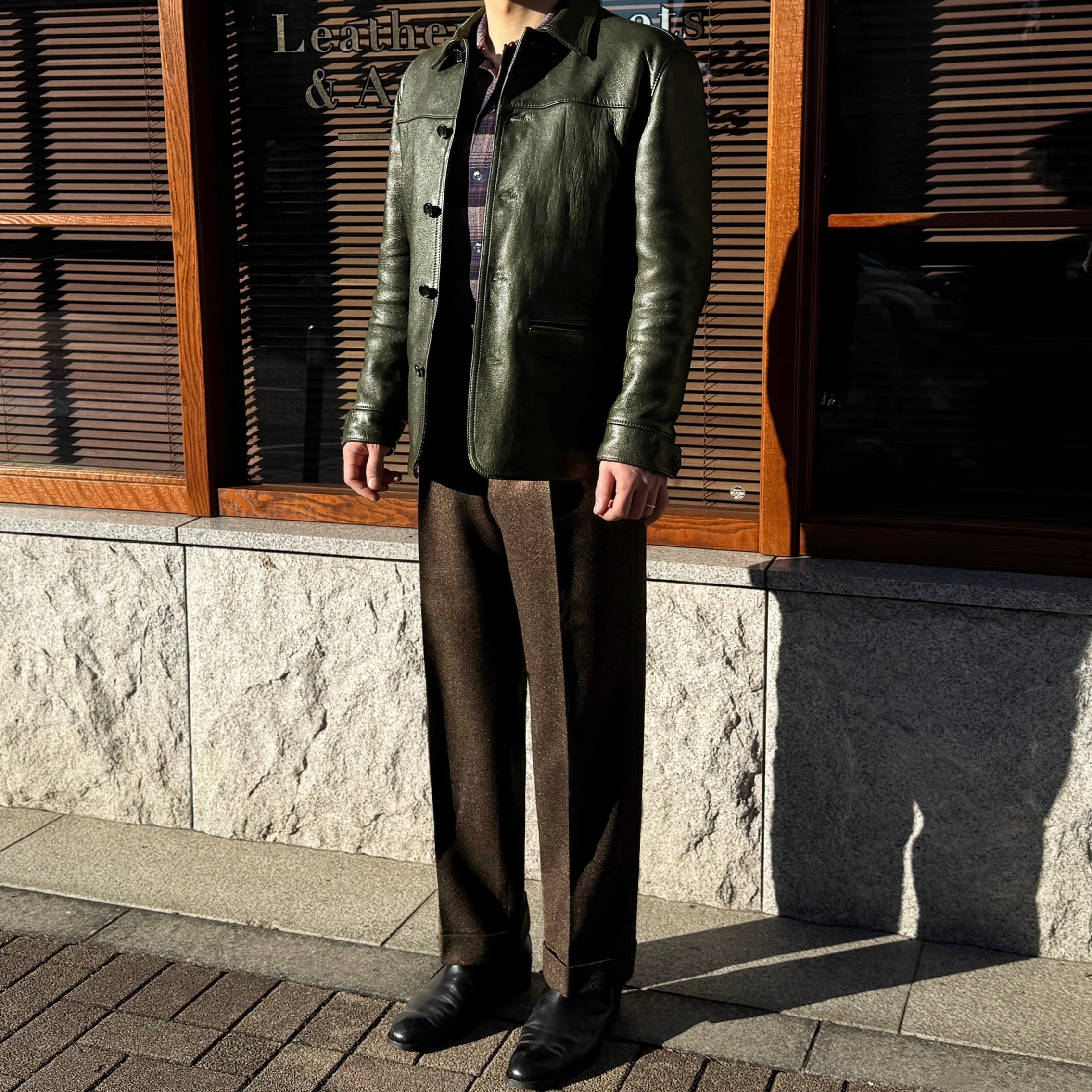 CRANK Sheepskin col.Dark Olive