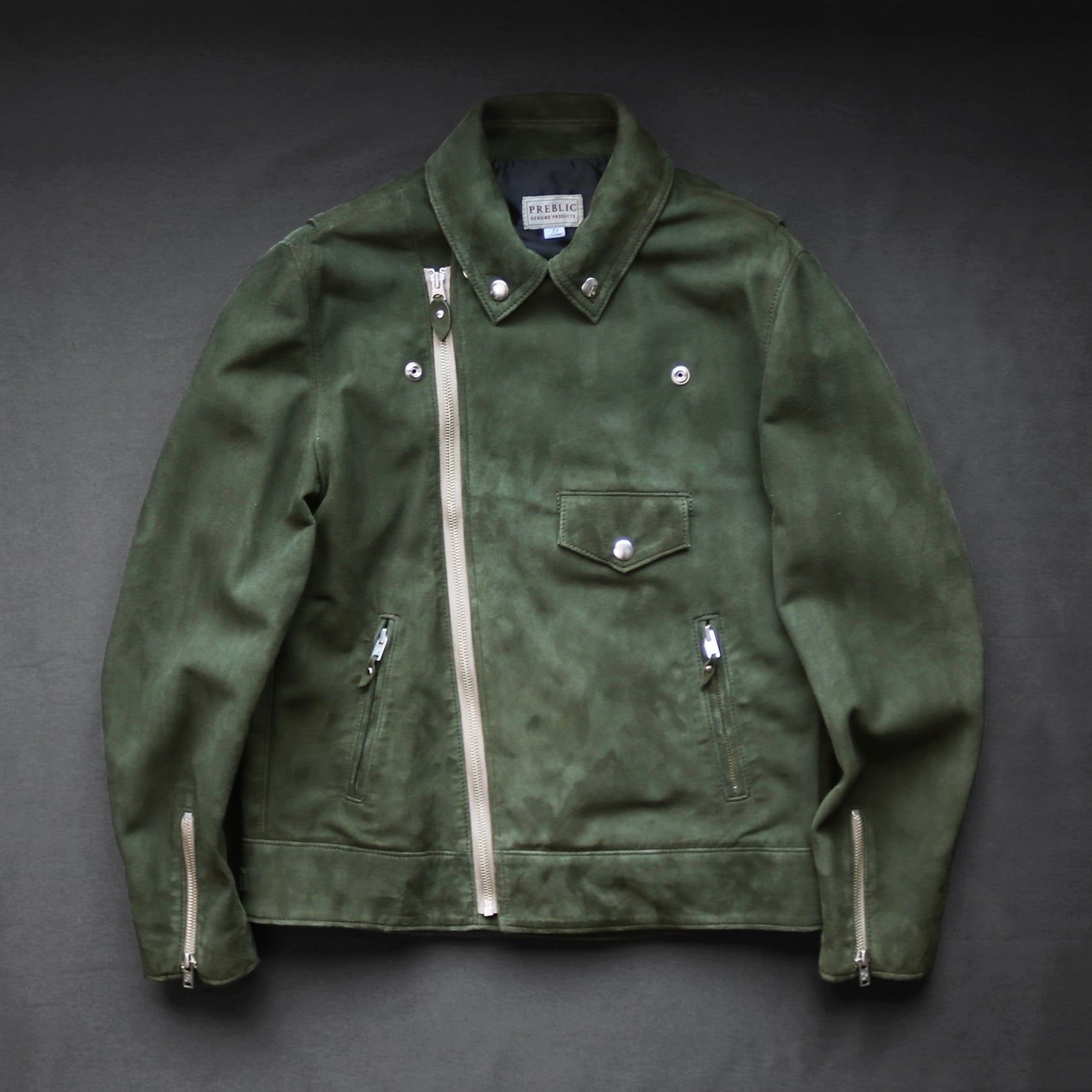 BRANCH Sheepskin Suede col.Dark Olive